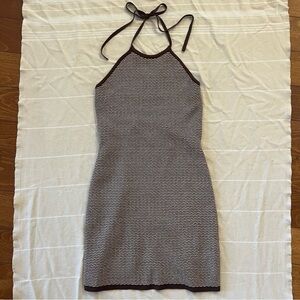 Abercrombie & Fitch Brown Sleeveless Halter Bodycon Dress